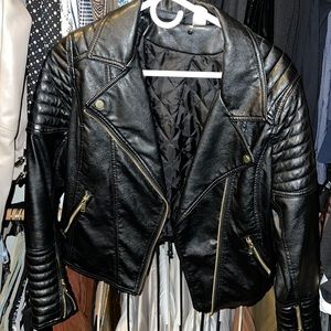 H&M Faux Leather Faux Fur leather jacket